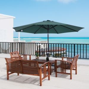 Outsunny 10’x 8’ Outdoor Patio Umbrella Garden Parasol Sunshade Green