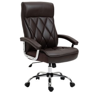 Vinsetto High Back Executive Office Chair, Computer Task Seat w/Padded Armrest, Brown