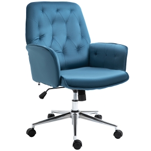 Vinsetto Modern Tufted Home Office Chair Executive Seat with Lumbar Support and Arms