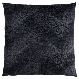 Monarch 18" x 18" Feathered Velvet Throw Pillow (1 pc) - Black