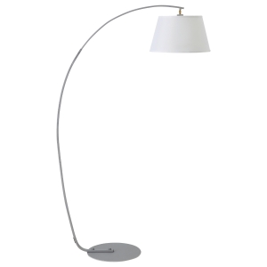 HOMCOM Floor Lamp, Modern Standing Lamp with Arc Design, Foot Switch & Metal Base