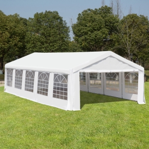 Outsunny Heavy Duty Party Tent 32x16FT Large Carport Canopy Wedding Event Gazebo White