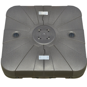 Outsunny Square Cantilever Patio Umbrella Base with 4 Wheels for Easy Moving, Fill with Sand or Water for Security