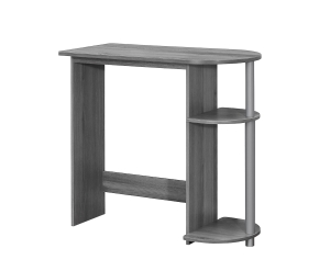 Monarch 32" Modern Wood Juvenile Computer Desk with Storage Shelves - Grey