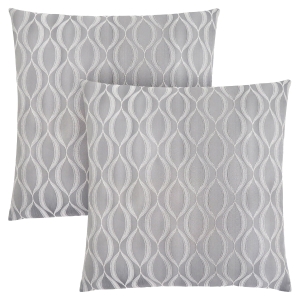 Monarch 18" x 18" Wave Pattern Throw Pillow (Set of 2) - Grey