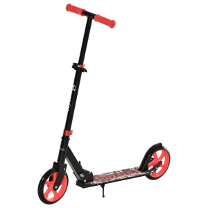 Soozier Foldable Kick Scooter w/ Adjustable Handlebars and Rear Wheel Brake for 14+