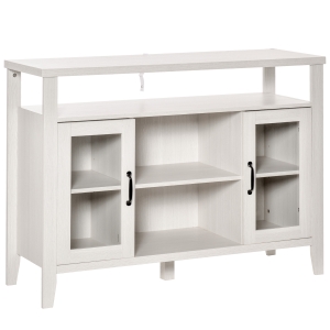 HOMCOM Kitchen Console Table, Buffet Sideboard, Wooden Storage Table with 2- Level Cabinet and Open Space - On Sale - Bed Bath & Beyond - 32497461