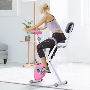 Soozier Indoor Magnetic Upright/ Recumbent Exercise Bike with Tablet Holder