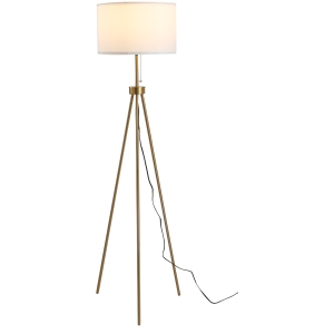 HOMCOM Modern Tall Floor Reading Light Fixture with Footswitch Pedal