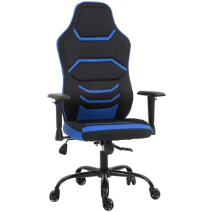 Vinsetto High Back Racing Style Gaming Office Chair Home Computer Task Seat on Wheels, Tilt, Adjustable Armrest - Blue