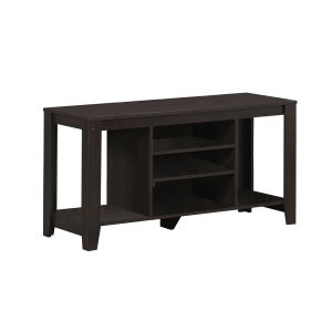 Monarch 48" Reclaimed Wood-Look Contemporary TV Console Stand with Open Concept Storage and Adjustable Shelves - Cappuccino Brown