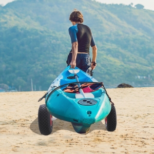 Soozier Rolling Kayak Cart Boat Canoe Carrier Tote Dolly Trolley Transport Cart Trailer Wheeled Cart