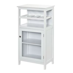 HOMCOM Wine Cabinet Cupboard Sideboard with Acrylic Door, 4-Bottle Wine Rack
