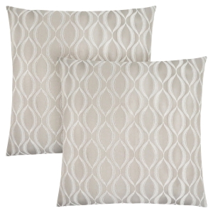 Monarch 18" x 18" Wave Pattern Throw Pillow (Set of 2) - Taupe