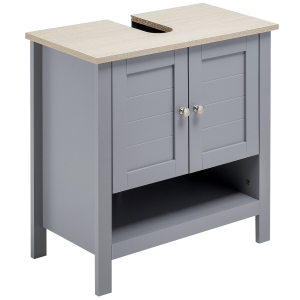 kleankin Bathroom Under Sink Cabinet Vanity Unit with Adjustable Shelf Space Saver
