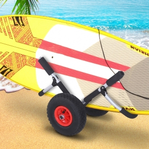 Outsunny Surfboard Trolley Foldable Surfboards Cart Rolling Cart