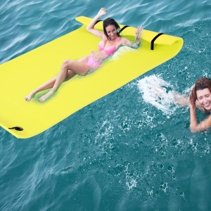 Soozier 9.8FT Floating Water Mat Float Pad Pool Beach Sea Ocean Adults Kids Yellow