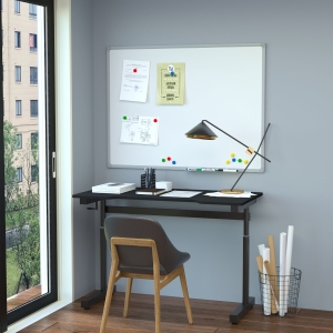 Vinsetto Manual Lift Table Height Adjustable Standing Desk in E-sports Style with Spacious Desktop, Hand Crank, Stand up Desk for Home Office