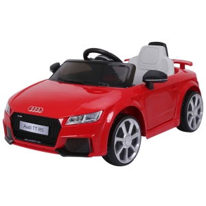 Aosom 6V Audi TT RS Kids Licensed Ride On Car Toy Battery Powered High/Low Speed with Headlight Music and Remote Control - Red