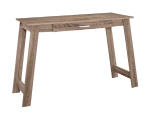 Monarch 42" Contemporary Rustic Wood-look Computer Writing Desk with Drawer - Dark Taupe