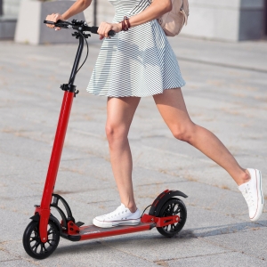 Soozier Teens Adult Kick Scooter Folding Adjustable Ride On Toy 8" Big Solid Wheels