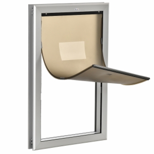PawHut 2 Way Locking Pet Doggie Door, w/ Magnetic Closure, for Pets up to 110 lbs