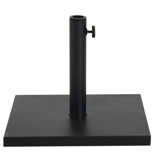 Outsunny Square Parasol Base Heavy Duty Umbrella Holder Black