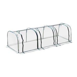 Outsunny 11.5' L x 3.25' W x 2.5' H PVC Metal Tunnel Garden Greenhouse Kit
