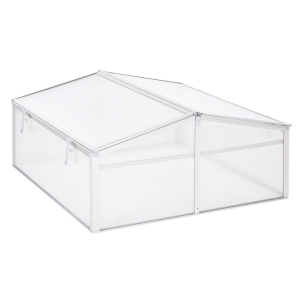 Outsunny 39" Aluminum Vented Cold Frame Mini Greenhouse Kit