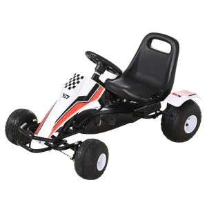 Aosom Outdoor Children Playing Pedal Kart Toy w/ Gear Adjustments & Comfort Seat Race