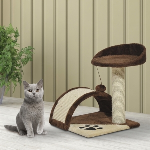 PawHut Cat Tree Pet Bed Post Scratcher Kitty Scratching Toys Furniture House