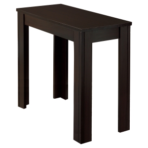 Monarch 22" Transitional Style Rectangular Wood Grain-Look Side Accent End Table - Cappuccino Brown Finish
