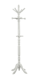 Monarch 73" Traditional 12-Hook Wooden Coat Tree Hanger Rack - White Finish