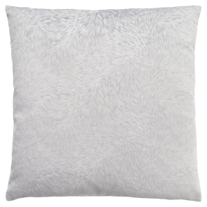 Monarch 18" x 18" Feathered Velvet Throw Pillow (1 pc) - Light Grey