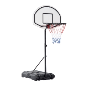 Aosom Poolside Basketball Hoop Stand Portable Basketball System Goal, Adjustable Height 3'-4', 30" Backboard