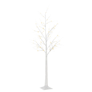 Outsunny Outdoor 6ft Lighted Birch Twig Tree, Decorative Garden Light w/ 8 Modes, White