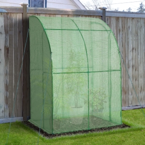 Outsunny 5' x 4' x 7' Outdoor Walk-In Tunnel Gardening Greenhouse with Roll-Up Door, UV-Resistant Cover & Compact Design