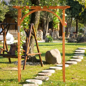 Outsunny Garden Arch Arbor for Decorative Climbing Plants Lawn Backyard Wedding
