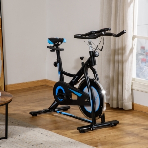 Soozier Indoor Cycling Bike Stationary, Adjustable Comfortable Seat Cushion & Multi - Grips Handlebar, 22lbs Flywheel Cardio Workout Cycle Bike Training for Home Office Gym