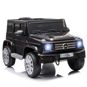 Aosom Mercedes Benz G500 12V Battery Kids Ride On Toy with Remote Control, Bright Headlights, & Working Suspension