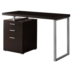 Monarch 48" Left or Righ Facing Computer Desk with Storage Drawers - Cappuccino