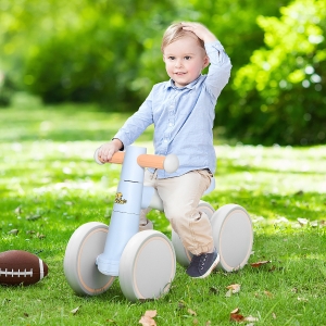 Qaba Baby Balance No Pedal Bicycle Walker Ride On Bike Quick Release Kids Toddlers Birthday Toy Gift for 1-3 Years Old, Blue
