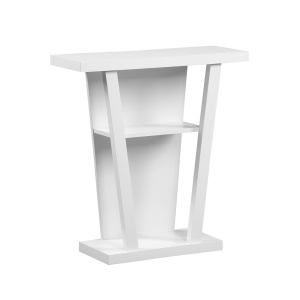 Monarch 32" Modern 3-Tier Open Shelf Design Accent Console Table - White Finish