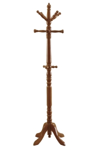 Monarch 73" Traditional 12-Hook Wooden Coat Tree Hanger Rack - Oak Finish