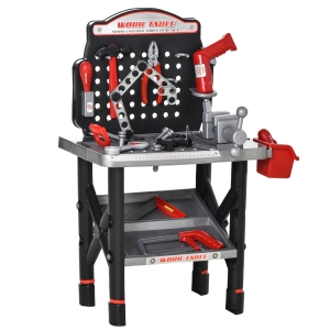Qaba Kids Workbench Tool Workshop w/ Storage Box Electric Drill for 3-6 Year Olds