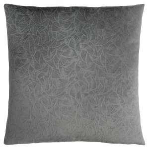 Monarch 18" x 18" Floral Velvet Decorative Throw Pillow (1 pc) - Dark Grey