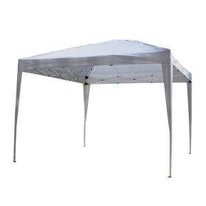 Outsunny 10' x 10' Easy Pop Up Canopy Gazebo Party Tent Shelter - White