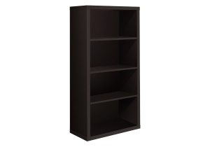 Monarch 48" Contemporary High Bookcase with Adjustable Shelves - Cappuccino