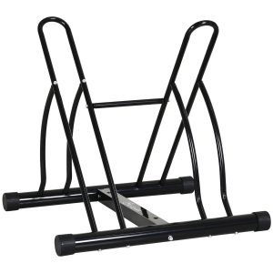 Soozier 2-Bike Floor Stand Storage Parking Rack with Stable & Strong Steel Frame, Double Sided Design & All-Around Use