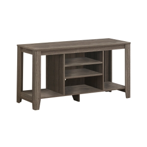 Monarch 48" Reclaimed Wood-Look Contemporary TV Console Stand with Open Concept Storage and Adjustable Shelves - Dark Taupe